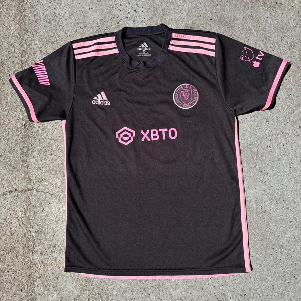 Adidas Inter Miami CF Messi 10 Away Jersey Mens Medium Black Pink Soccer Shirt - Picture 2 of 3